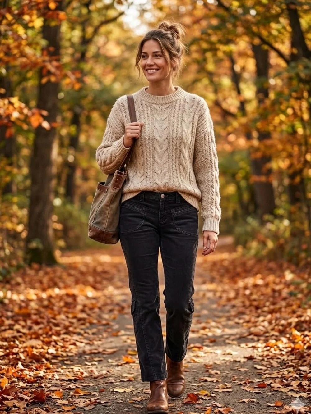 Athleta Black Corduroy Straight-Leg Pants for Fall